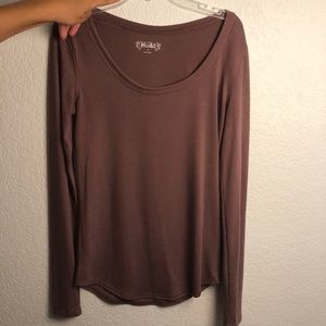 Plain mauve long sleeve shirt